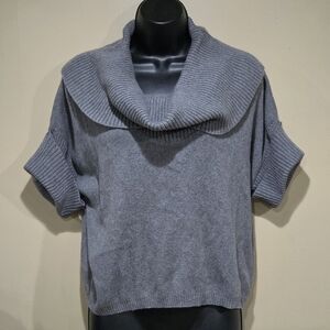 Kenneth Cole Reaction Women's Sweater Pullover 100% Cotton Cropped Gray Size S